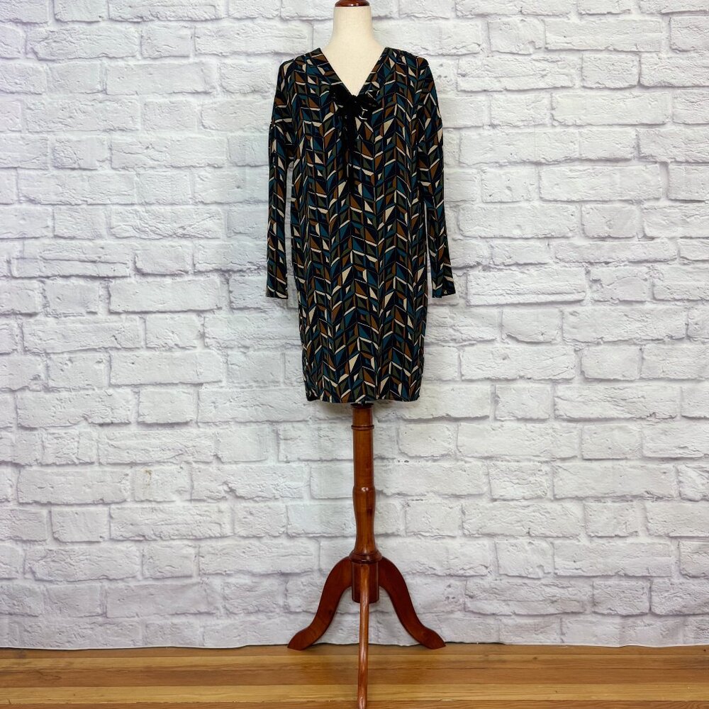 La Fee Maraboutee Geometric Print Knee-Length Dress